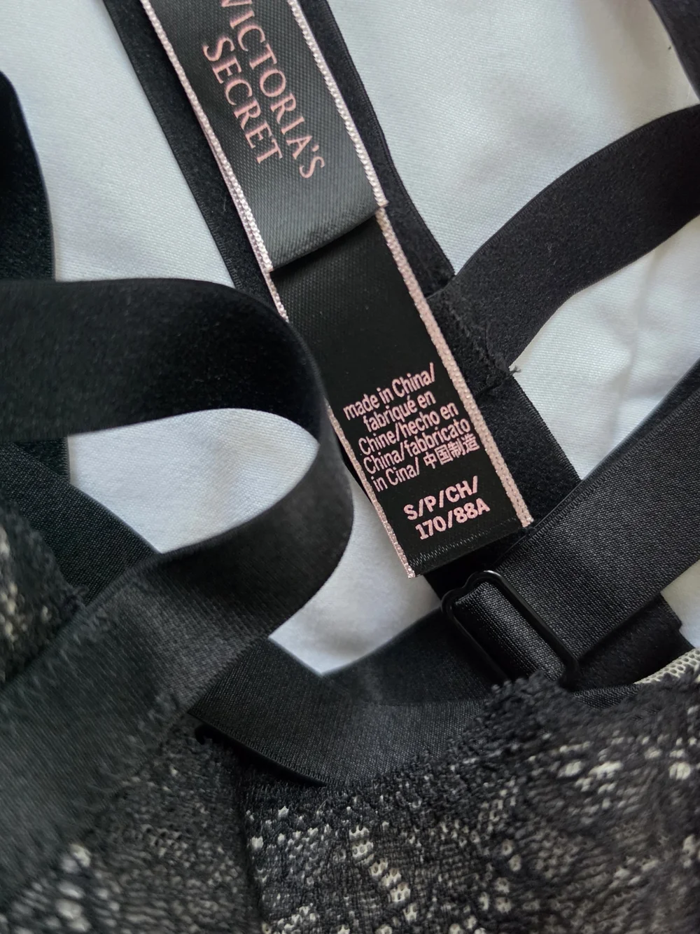 Victoria's Secret Black Lace Strappy Bodysuit
